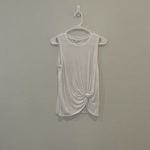 Beyond yoga white sleeveless top with knot front